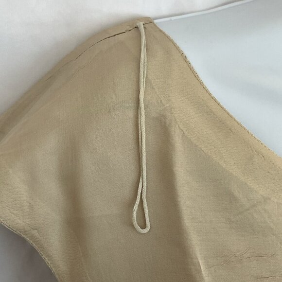 Talbots Maxi Linen Dress Floral Embroidery Cap Sleeve 10 Neutral Coastal Summer - Picture 16 of 16